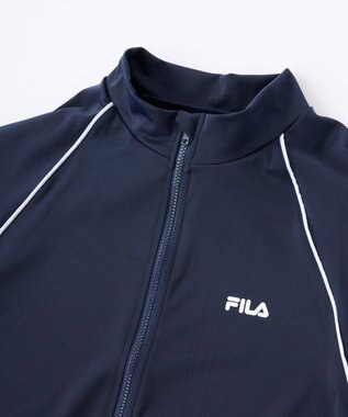 OP／FILA 【FILA】男女兼用ベーシックラッシュガード ネイビー×ホワイト