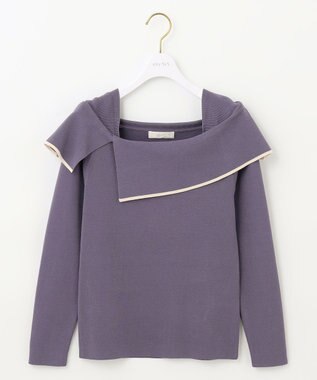 ANY SIS 【洗える】フレアカラープルオーバー モーブ