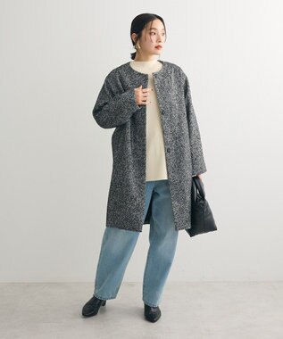 Green Parks 洗えるボトルネックリブニットプルオーバー Off White