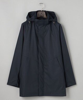 GOTAIRIKU 25年新作/3シーズン対応【仕事で着用可】メランジカルゼ フーデッドブルゾン_無地 ネイビー系