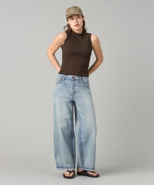 Chacott ソフトリブノースリーブTシャツ ブラウン