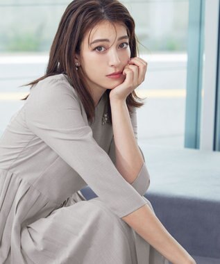 Tiaclasse L 【洗える】プリーツワンピース グレー