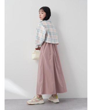 earth music&ecology ＣＨＥＣＫショートシャツジャケット Check Green