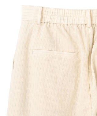 UNFILO L シアーワイドパンツ ベージュストライプ