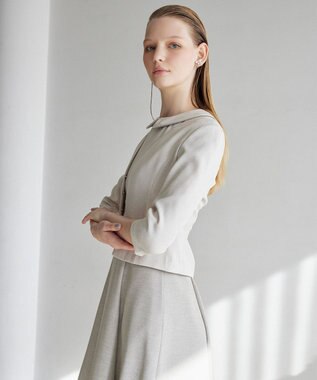 TOCCA 【消臭】BRIGHT LUMINOUS 七分袖ジャケット ベージュ系