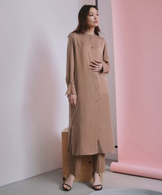 ICB 【セットアップ対応・洗える】 LooseWeave テーパードパンツ レディッシュブラウン系