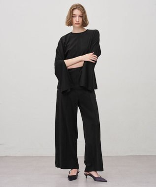 uncrave スウェード ストレートパンツ ブラック