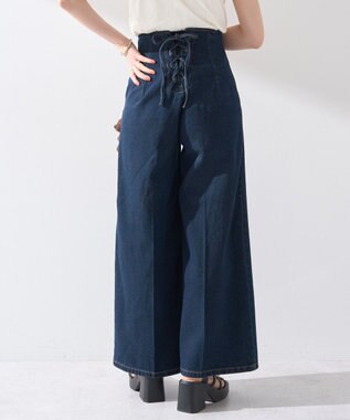 earth music&ecology フロントＺＩＰバックレースアップデニム