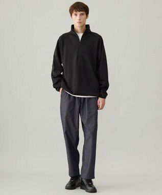 UNFILO MENS 【新色追加】FINE MOVE デニム イージーギャザーパンツ [24年商品] スモーキー ブルー