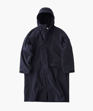 ASAKO NYLON | フーデットコート - UNISEX, NAVY, 02