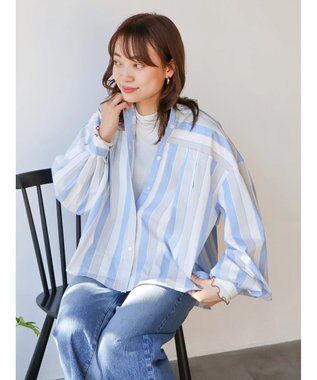 AMERICAN HOLIC イージーケア切替タックワイドシャツ Multi