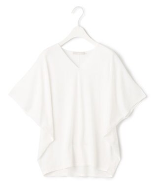 ICB 【洗える】VIS/NYハイゲージ Vネックプルオーバー オフホワイト系