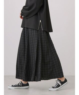 AMERICAN HOLIC カチオンギンガムギャザースカート Black