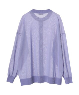 earth music&ecology シアーニットカーディガン Light Purple