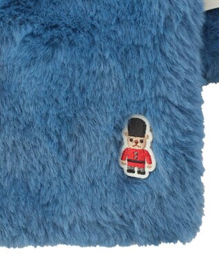 MOONBAT MACKINTOSH PHILOSOPHY バッキンガムベア付きフェイクファーマフラー ターコイズブルー