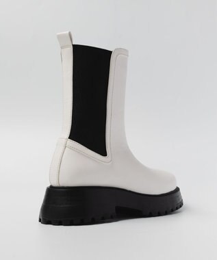 BONTRE 【PRECIEUX JOUET/プレシュウジュエ】トラックソールミドルサイドゴアブーツ ホワイト