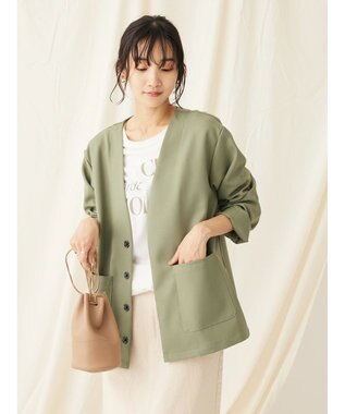 CRAFT STANDARD BOUTIQUE 【イージーケア】ＶネックカーディガンＪＫＴ Khaki