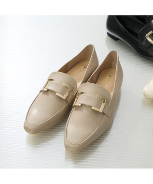 MODE ET JACOMO <carino>【レイン対応】バックルローファー ベージュ