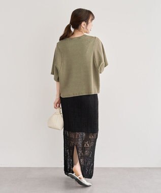 Green Parks ・ＳＵＧＡＲ　ＳＰＯＯＮ　ワイドスリーブＴＥＥ Khaki