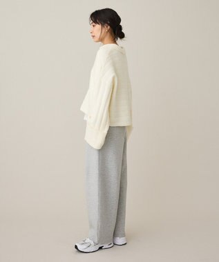 CRAFT STANDARD BOUTIQUE ロールアップ袖ショート丈ニットプルオーバー Ivory