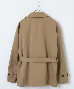 WEGO 【ユニセックス着用ITEM】ショートトレンチジャケット ベージュ