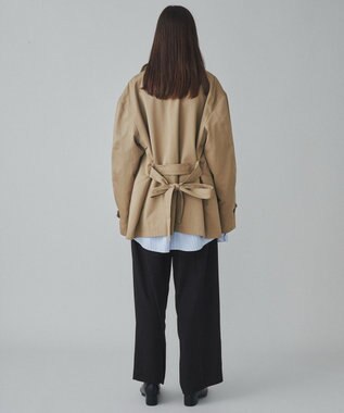WEGO 【ユニセックス着用ITEM】ショートトレンチジャケット ベージュ