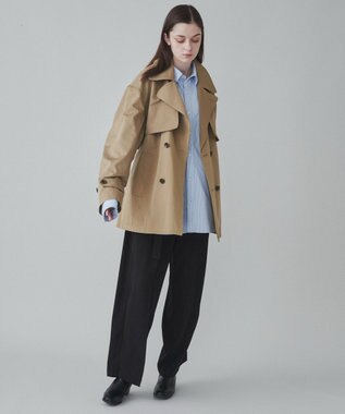 WEGO 【ユニセックス着用ITEM】ショートトレンチジャケット ベージュ