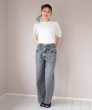 Green Parks ・ＥＬＥＮＣＡＲＥ　ＤＵＥ　Ｗウエストデニムパンツ Light Indigo