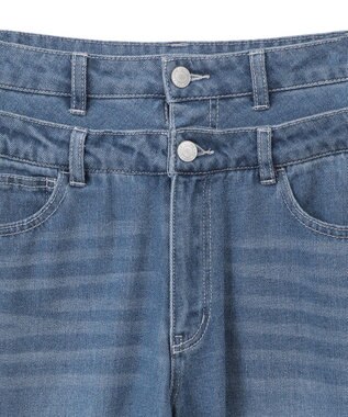 Green Parks ・ＥＬＥＮＣＡＲＥ　ＤＵＥ　Ｗウエストデニムパンツ Light Indigo