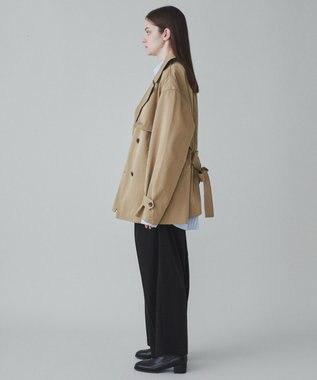 WEGO 【ユニセックス着用ITEM】ショートトレンチジャケット ベージュ