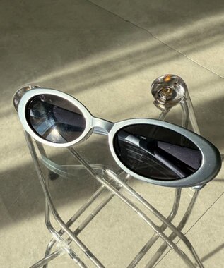 WEGO オーバルカラーレンズアイウェア シルバー