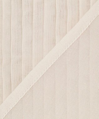 23区 S 【GOLD LABEL】コットンオーガンジー ピンタックリボン ペプラムブラウス アイボリー系