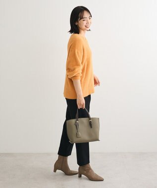 Green Parks シャギークルーネックニットプルオーバー Orange