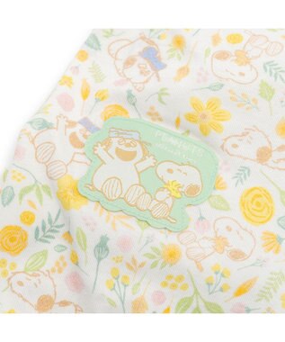 PET PARADISE スヌーピー はじめてのロンパース 《のほほん柄》 中型犬 大型犬 ホワイト×イエロー