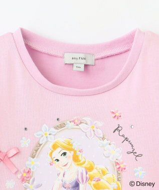 ANY KIDS 【ディズニープリンセス/フローズン】アート プリント Tシャツ ピンク<ラプンツェル>
