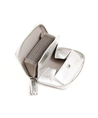 UNBILLION ペルケ perche / マルチスタッズ・ジャバラカードウォレット ライトシルバー