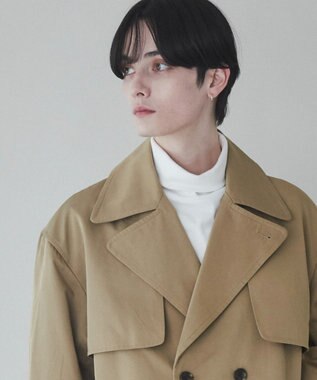 WEGO 【ユニセックス着用ITEM】ショートトレンチジャケット ベージュ