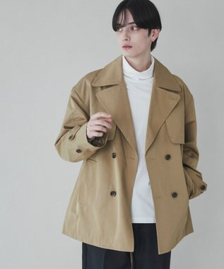 WEGO 【ユニセックス着用ITEM】ショートトレンチジャケット ベージュ