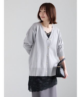 Te chichi 【雑誌掲載アイテム】2WAYカシュクールVネックカーディガン《2026 spring catalog item》 シルバー