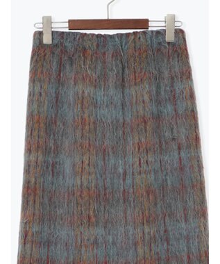 Te chichi シャギーチェックスカート グレー