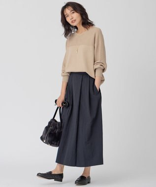 23区 【前後着用可能】コットンカシミヤ ニット ベージュ