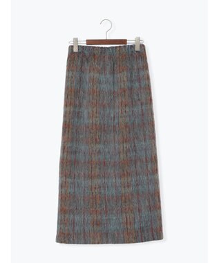 Te chichi シャギーチェックスカート グレー