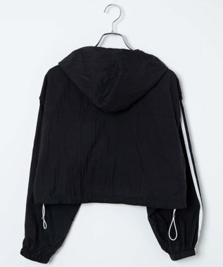 WEGO シアーナイロンラインショートパーカー ブラック