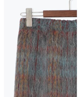 Te chichi シャギーチェックスカート グレー