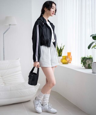 WEGO シアーナイロンラインショートパーカー ブラック