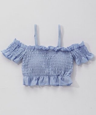 OP／FILA 【repipi armario】オフショルトップスセパレート水着 ブルー