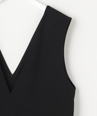 UNFILO L 【洗える/ストレッチ/シワになりにくい】ストレッチダブルクロス ブラック