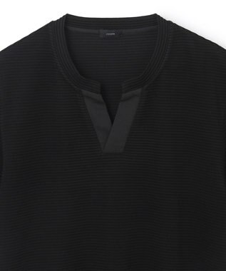 JOSEPH HOMME タックリップルジャージー　キーネック ブラック系