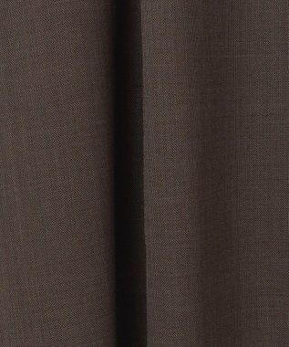 自由区 【洗える】トロピカルストレッチシャツ ドレス カーキブラウン