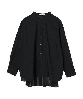 Green Parks カラミバンドカラーシャツ Black